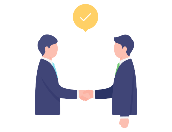 握手するイラスト